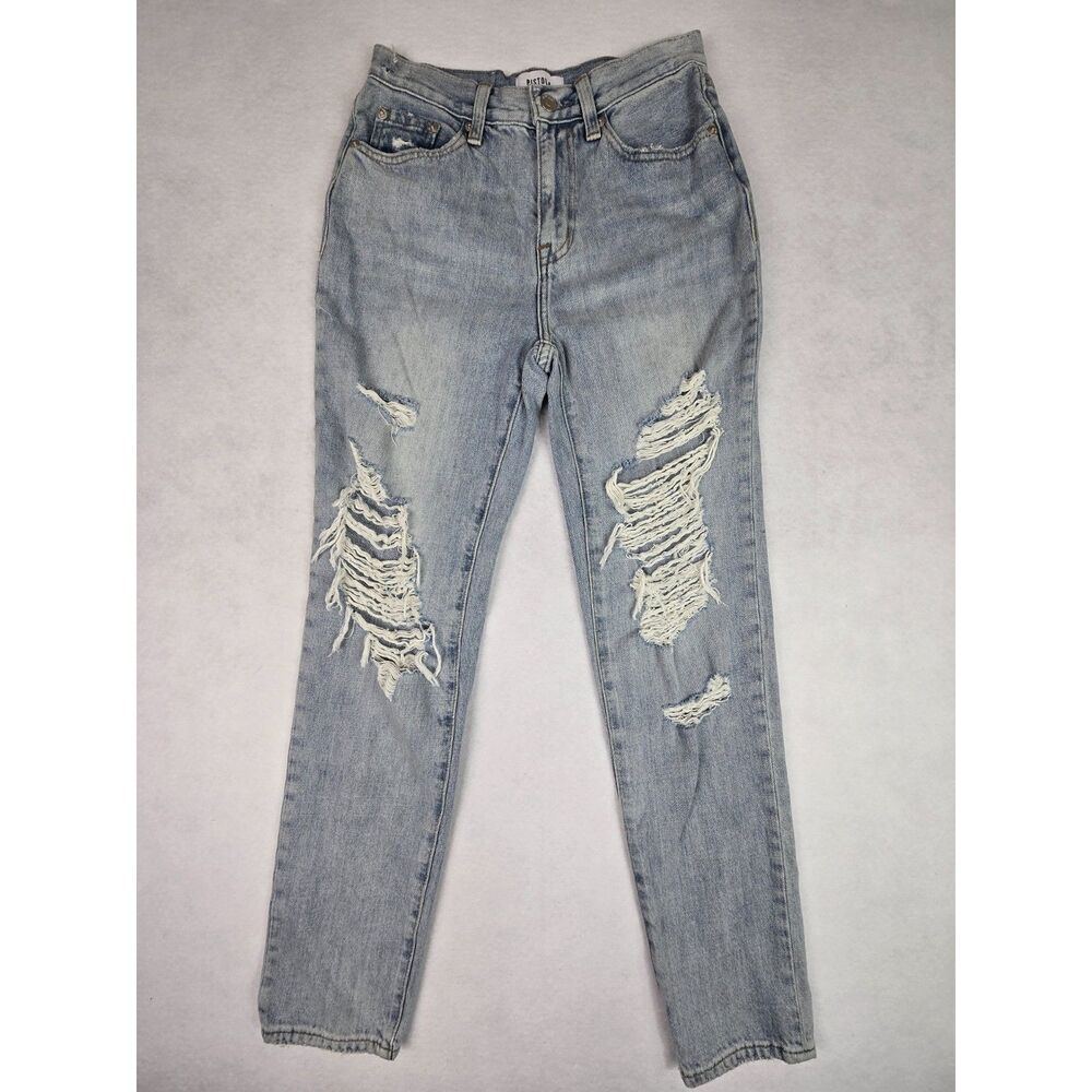 Pistola Presley High Rise Relaxed Roller Jeans Size 24
